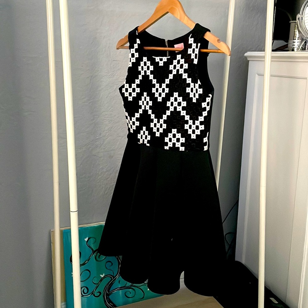 black & white formal dress * WORN ONCE *